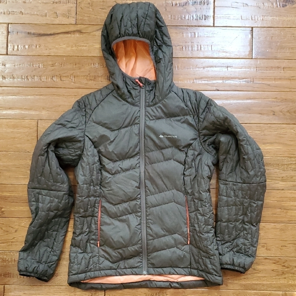 Quechua Decathon Gray Puffer Jacket
